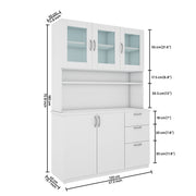 Modish Crockery Unit Three Door | Frosty White