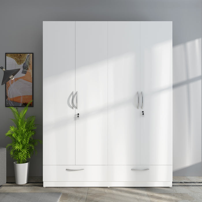 Emerald 4 Door Wardrobe - Frosty White