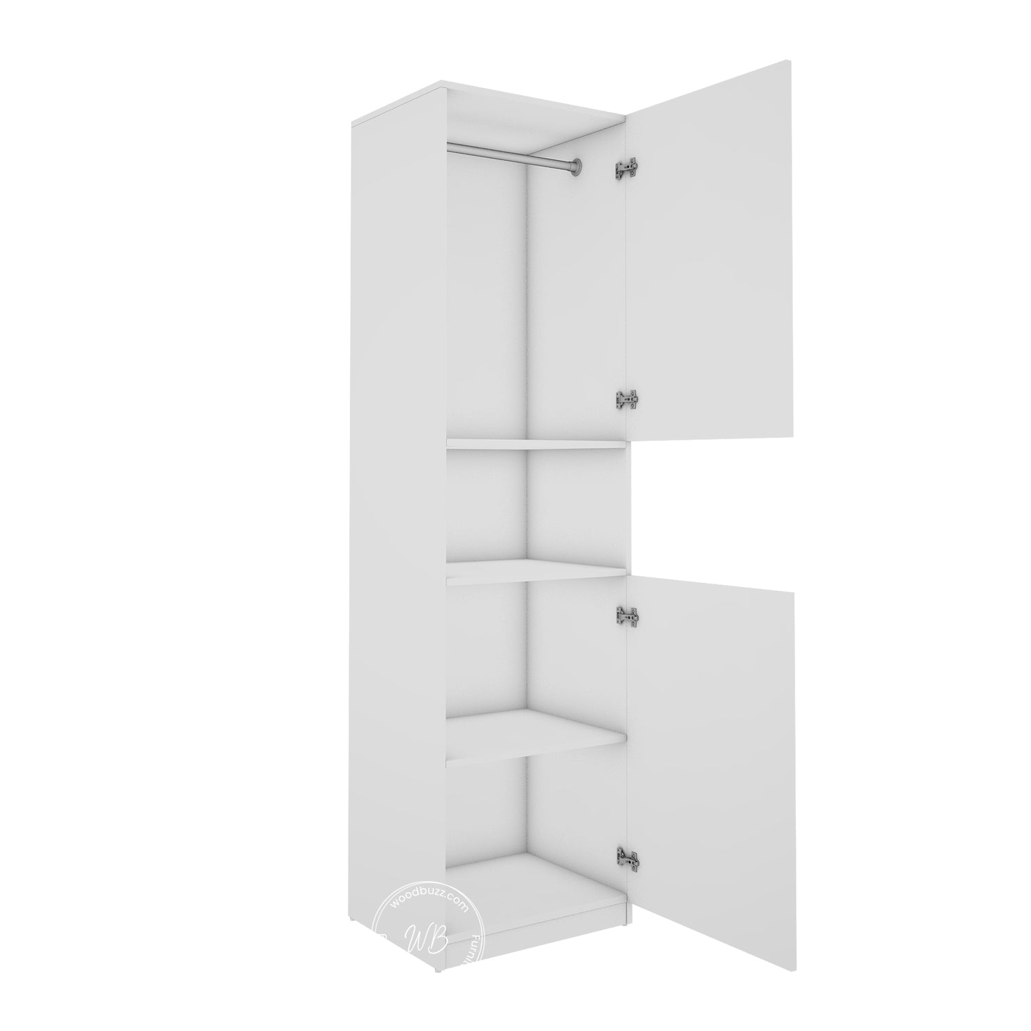 Edwin Two Door wardrobe | Frosty White