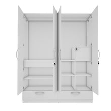 Load image into Gallery viewer, Emerald 4 Door Wardrobe - Frosty White
