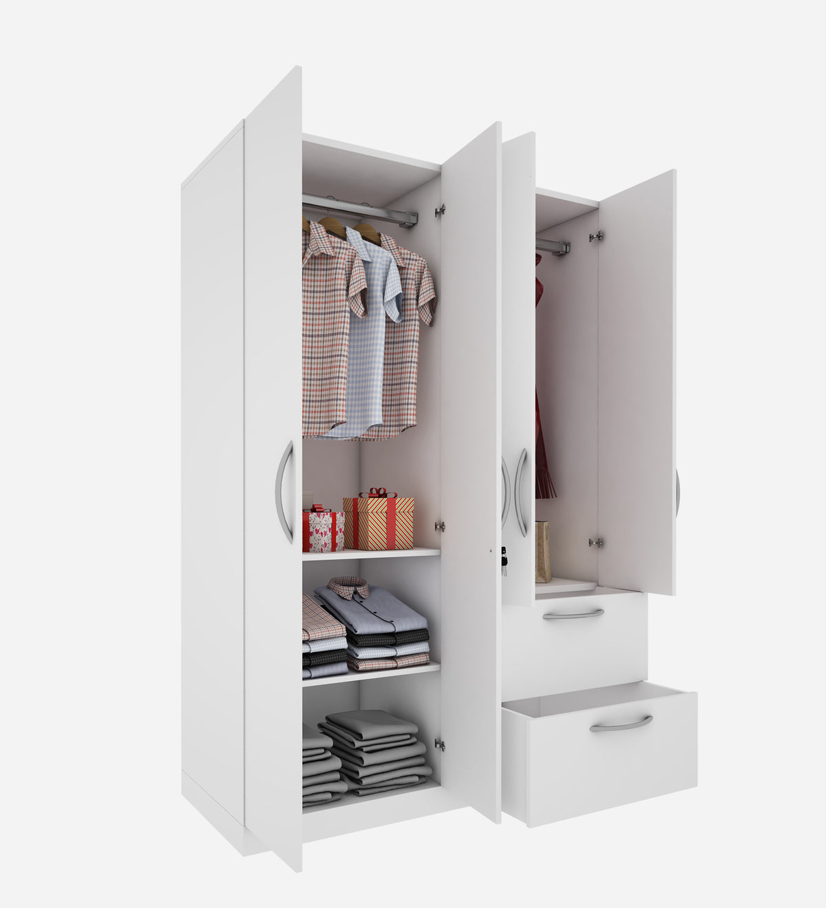 Cortina 4 Door Wardrobe - White