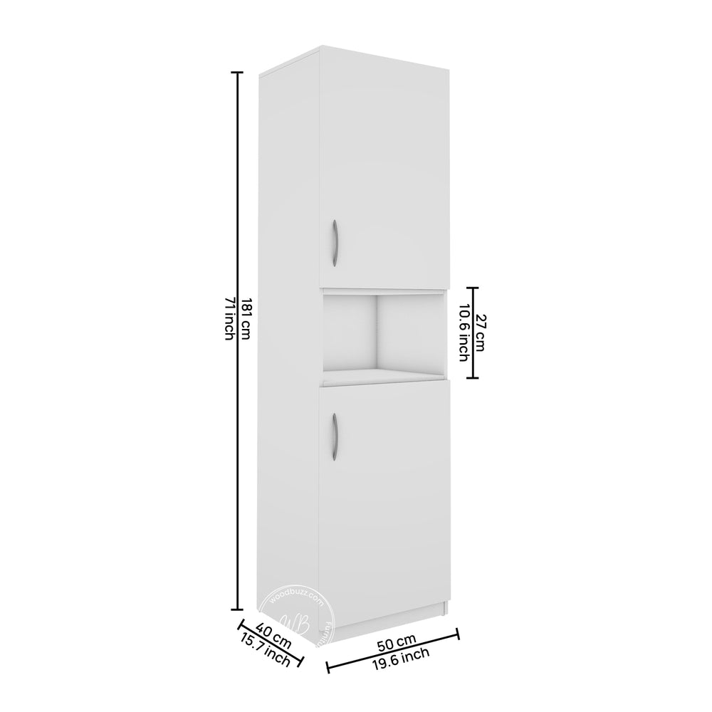 Edwin Two Door wardrobe | Frosty White