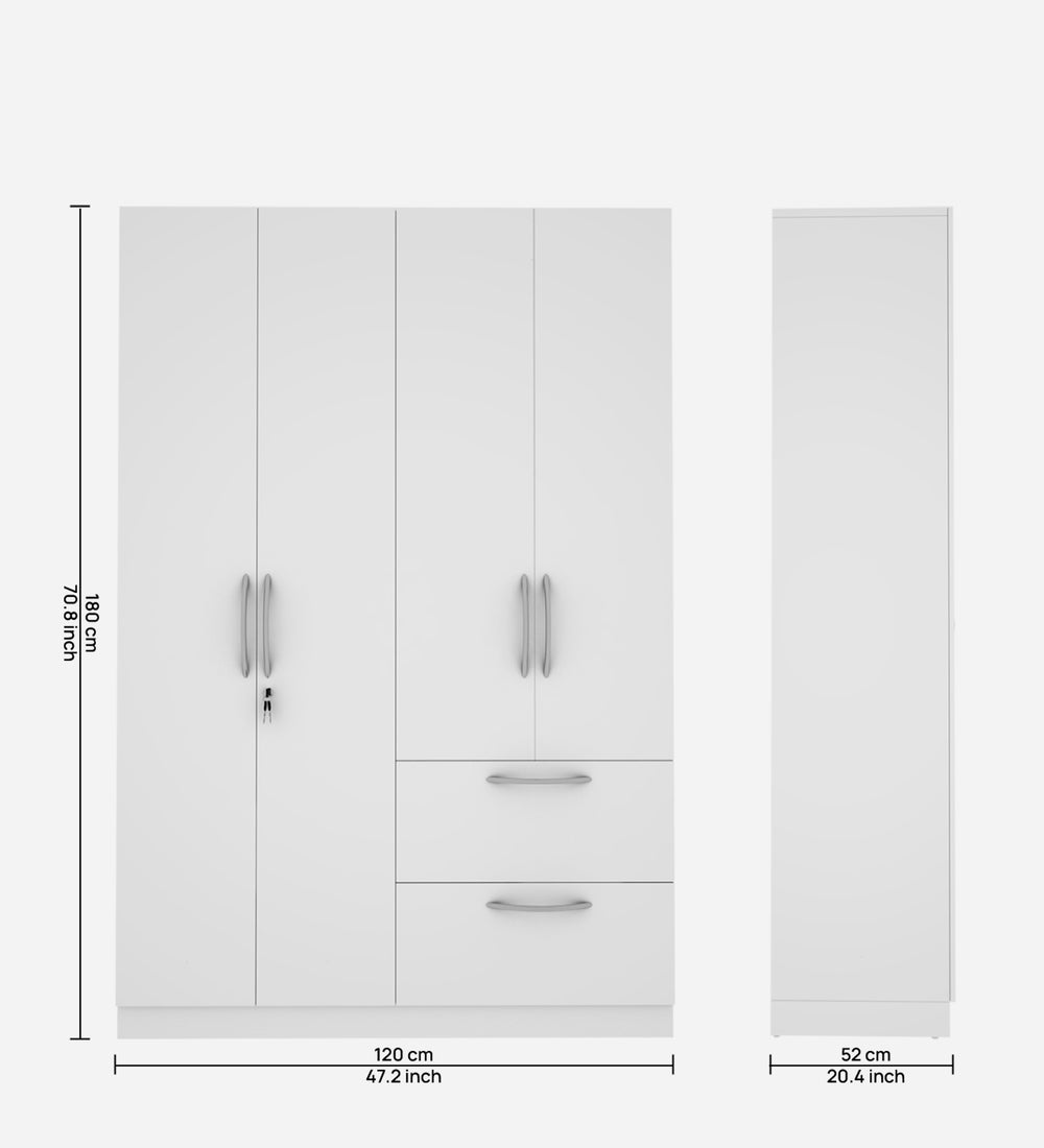 Cortina 4 Door Wardrobe - White