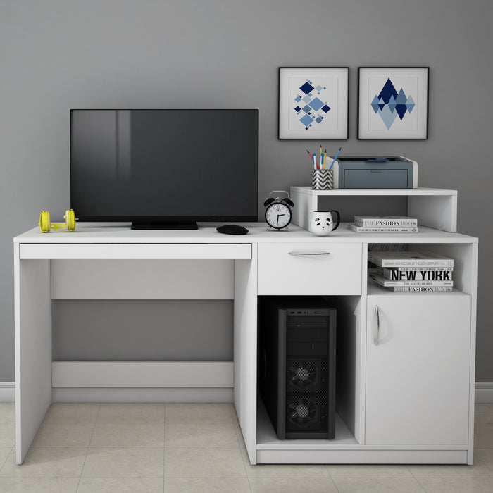 Verner Computer Desk | Frosty White