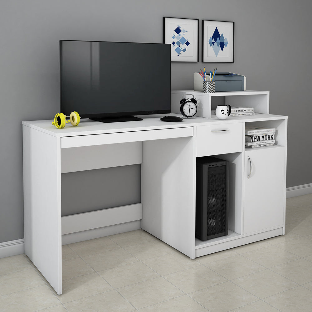 Verner Computer Desk | Frosty White