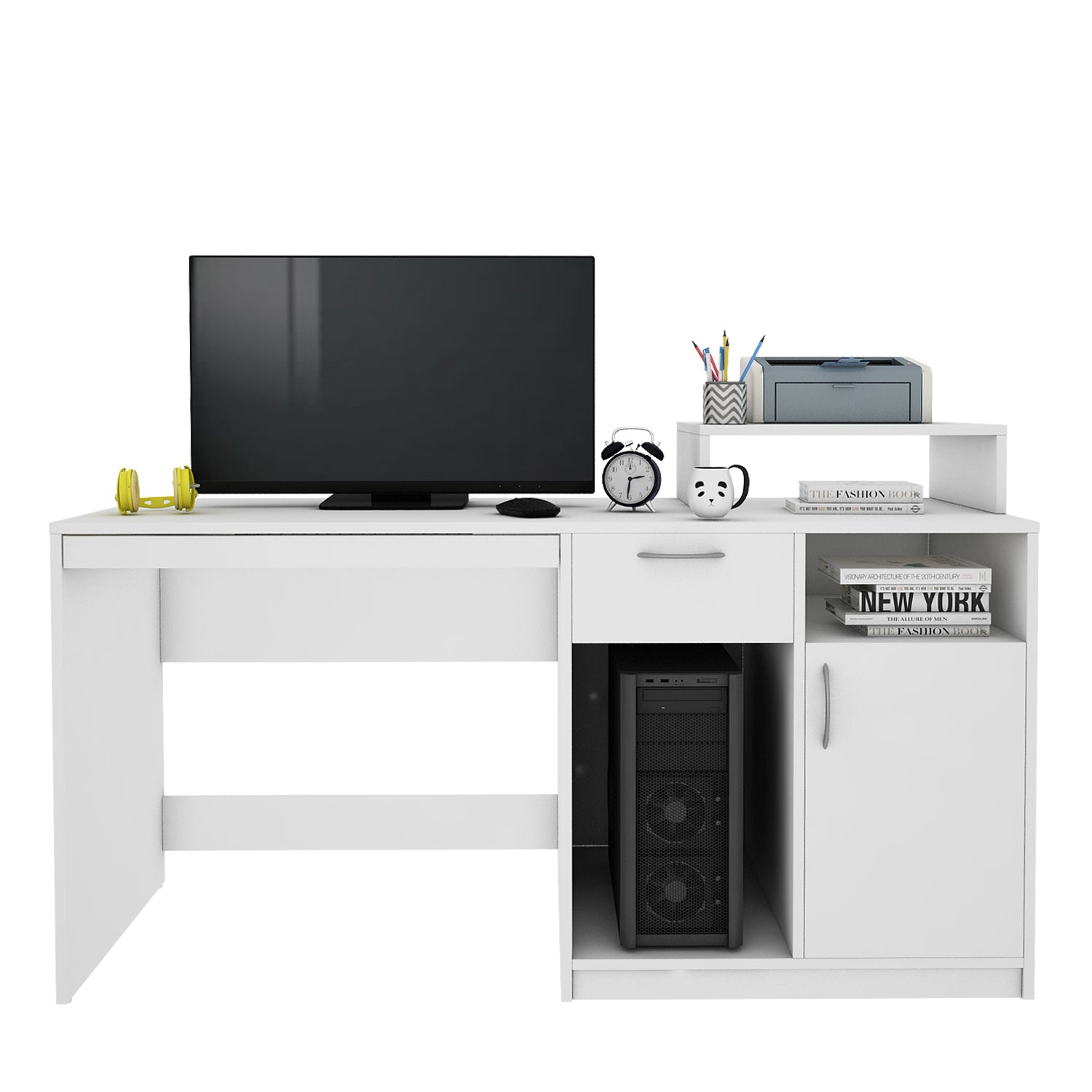 Verner Computer Desk | Frosty White