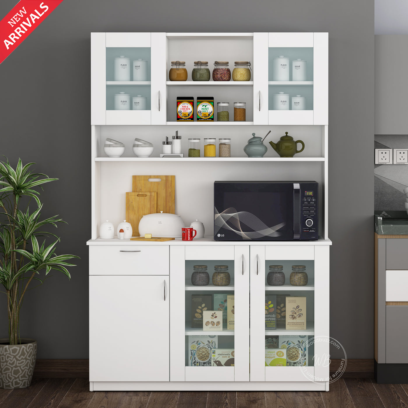 Alora Crockery Unit | Frosty White
