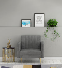 Load image into Gallery viewer, Amour Single Seater Sofa - Graphite Grey
