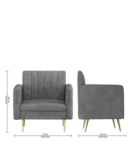 Amour Single Seater Sofa - Graphite Grey