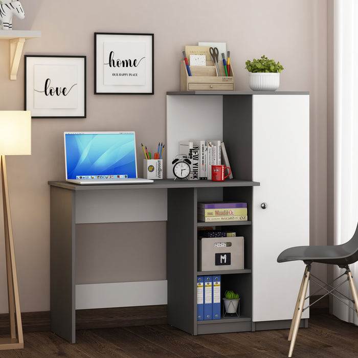 Marvel Home Office Table | Grey and Frosty White