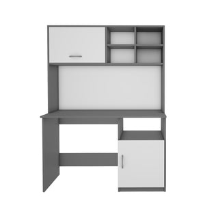 Passion Study Table- Grey & Frosty White