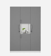 Castle 4 Door Wardrobe, Grey & Frosty White