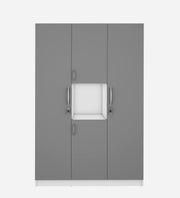 Castle 4 Door Wardrobe, Grey & Frosty White