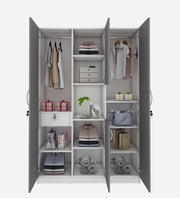 Castle 4 Door Wardrobe, Grey & Frosty White
