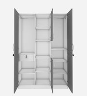 Castle 4 Door Wardrobe, Grey & Frosty White