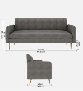 Amour Sofa Set - Graphite Grey