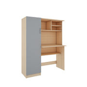 Nector Home Office Table | Beige Teak and Gothic Grey