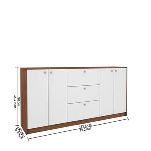 Lilly Chest of Drawer Large - Walnut & Frosty White