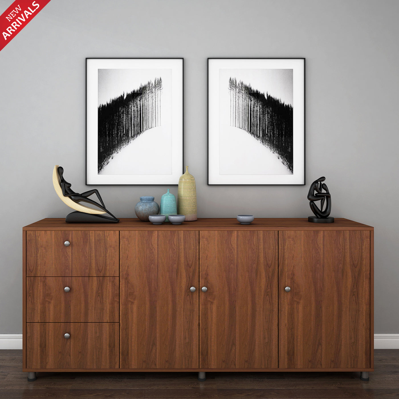 Plush chest of drawer | Walnut