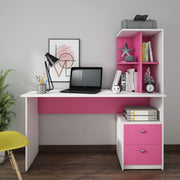 Eliot Study Table | Large | Pink and Frosty White