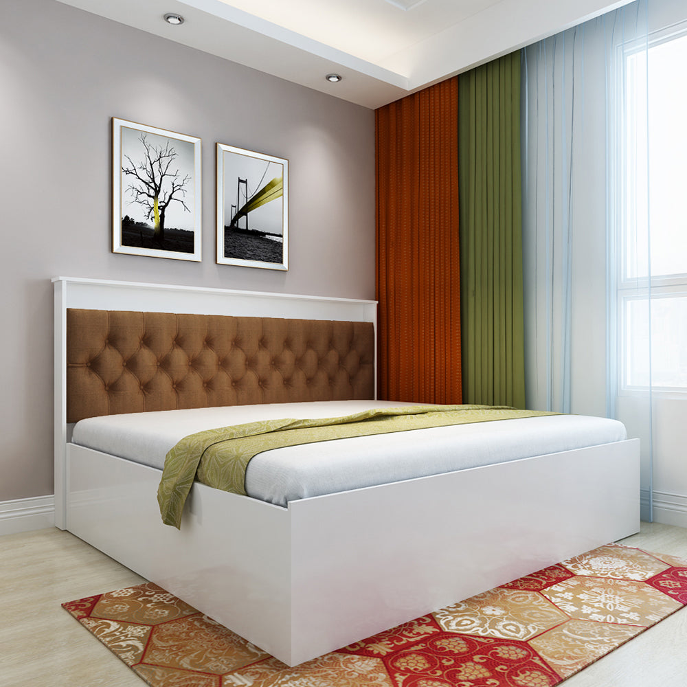 Ressley King Bed - White & Brown