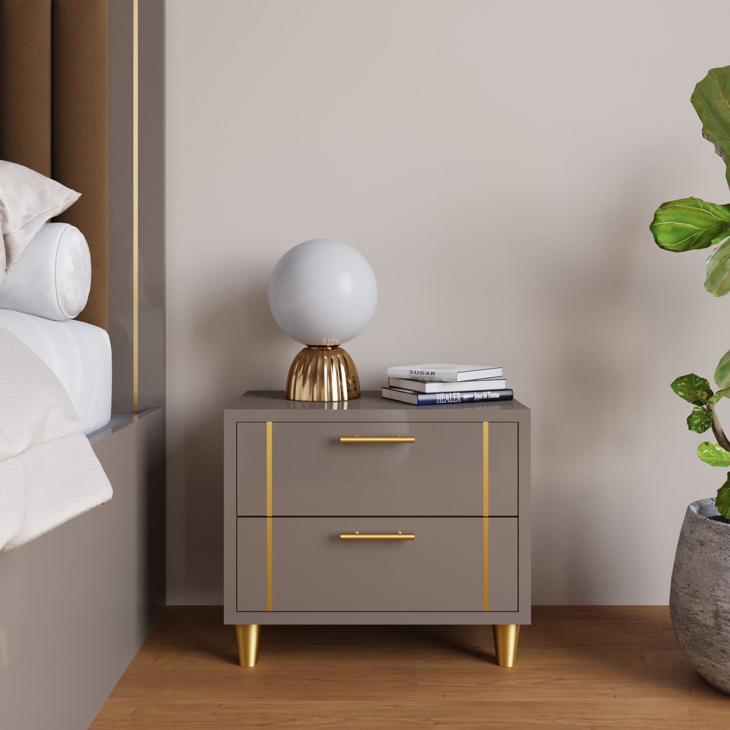 Canna Bedside Table | HDHMR  | Autumn Leaf