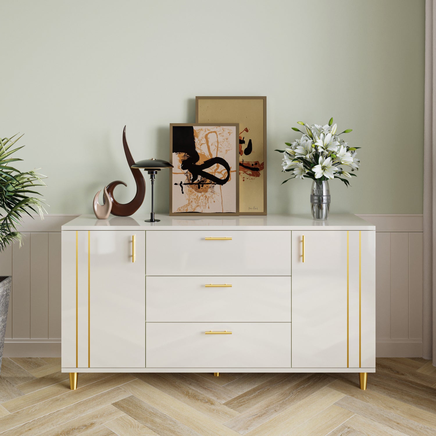 Canna Chest of Drawer| HDHMR | Champagne