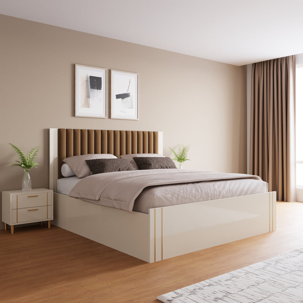 Canna King Size Bed  | HDHMR | Champagne