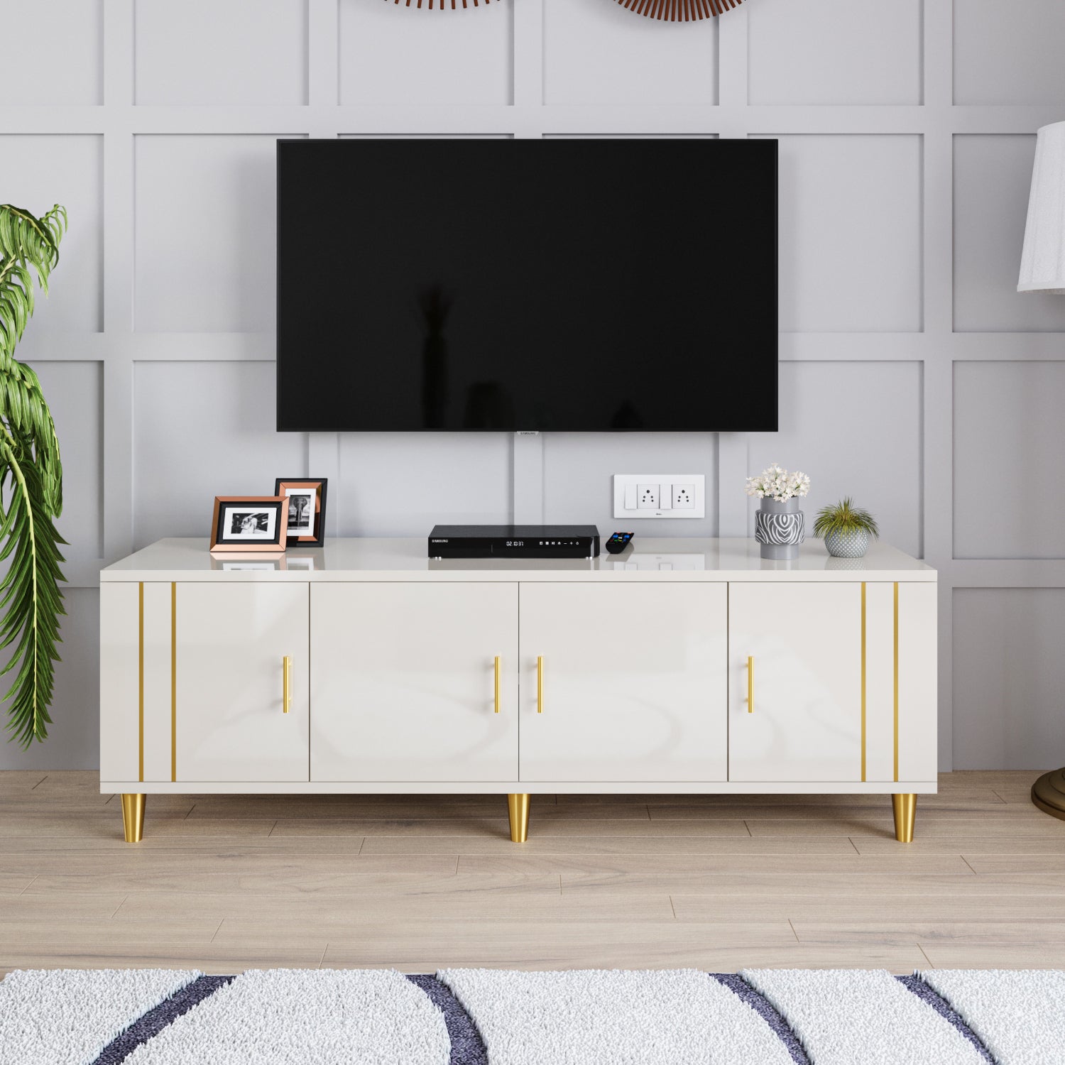 Canna TV Unit | HDHMR | Champagne | 55 Inches