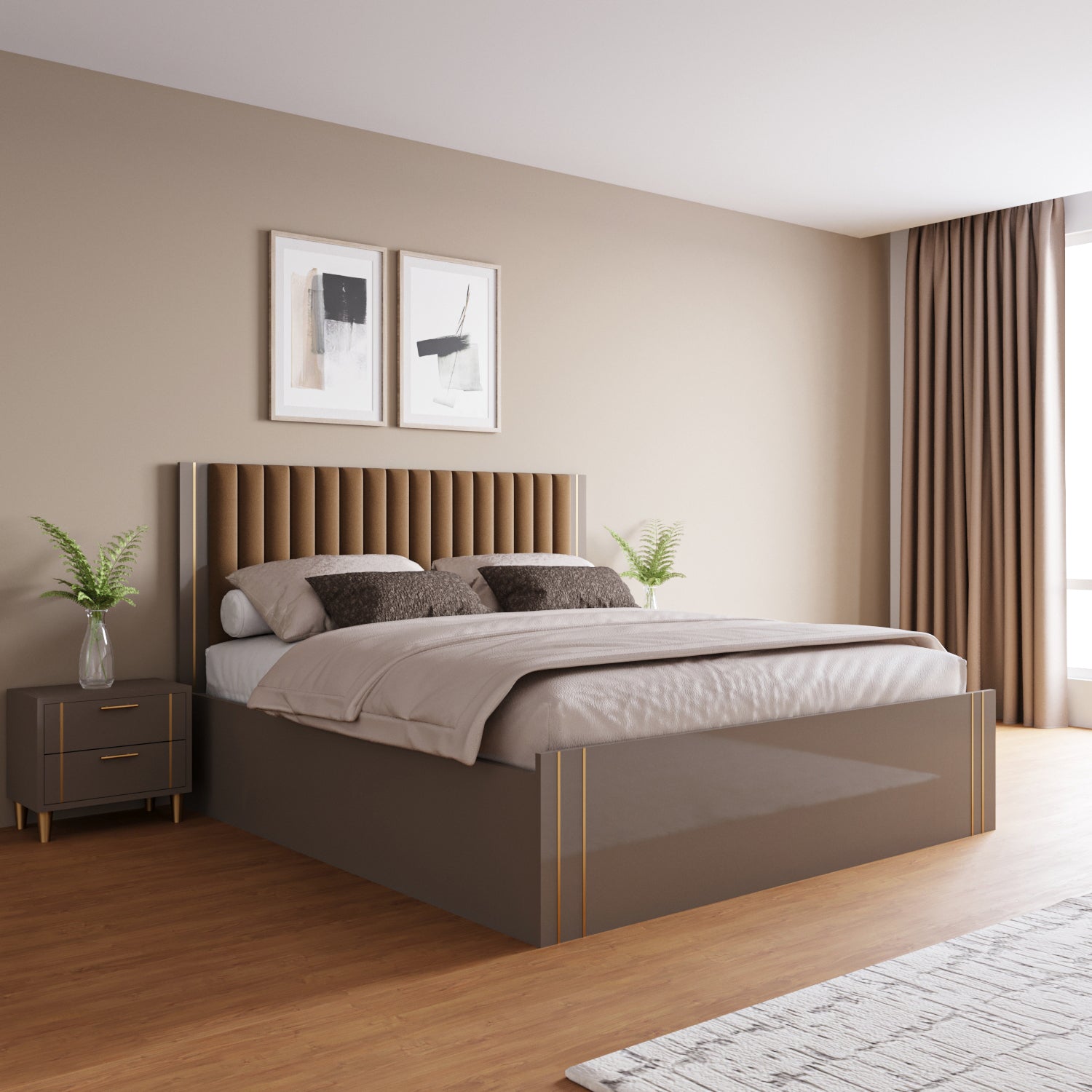Canna King Size Bed | HDHMR | Autumn Leaf