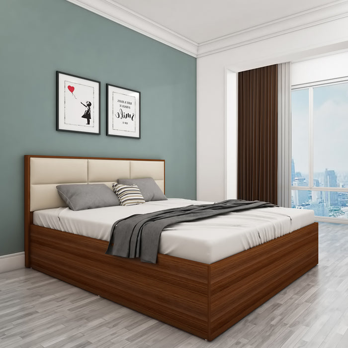 Titan Upholstered King Bed - Walnut