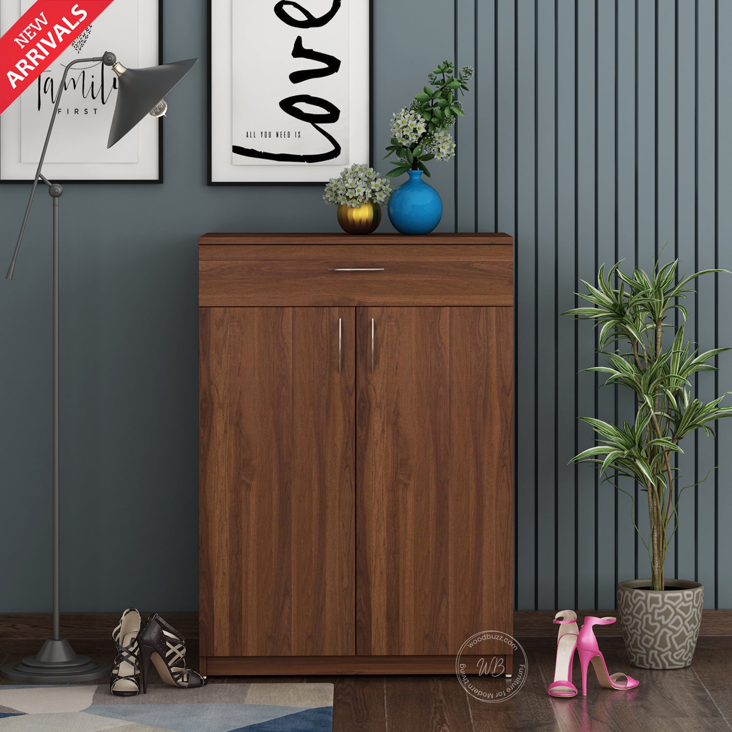 Auria Shoe Rack | Walnut