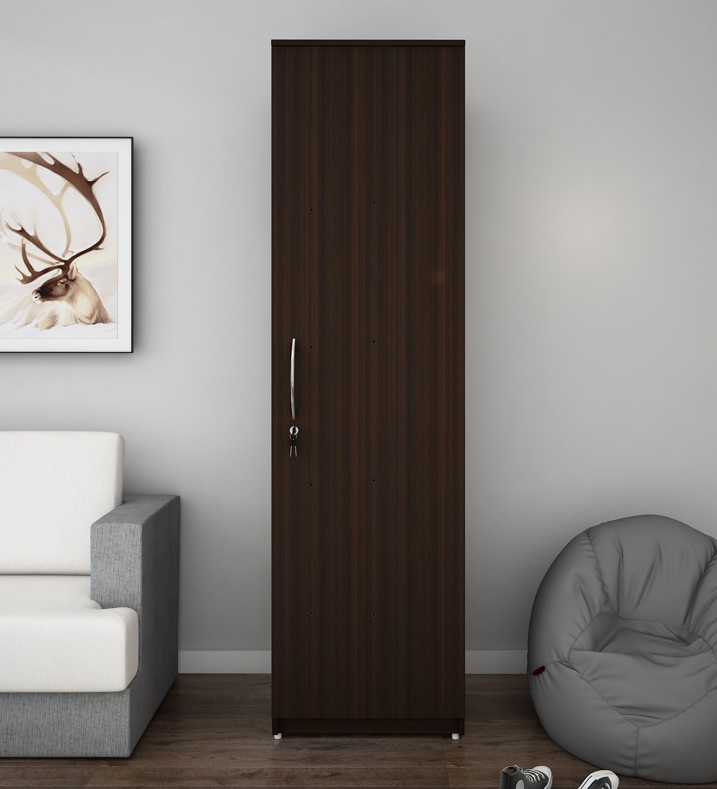 Quinn Single Door Wardrobe | Wenge