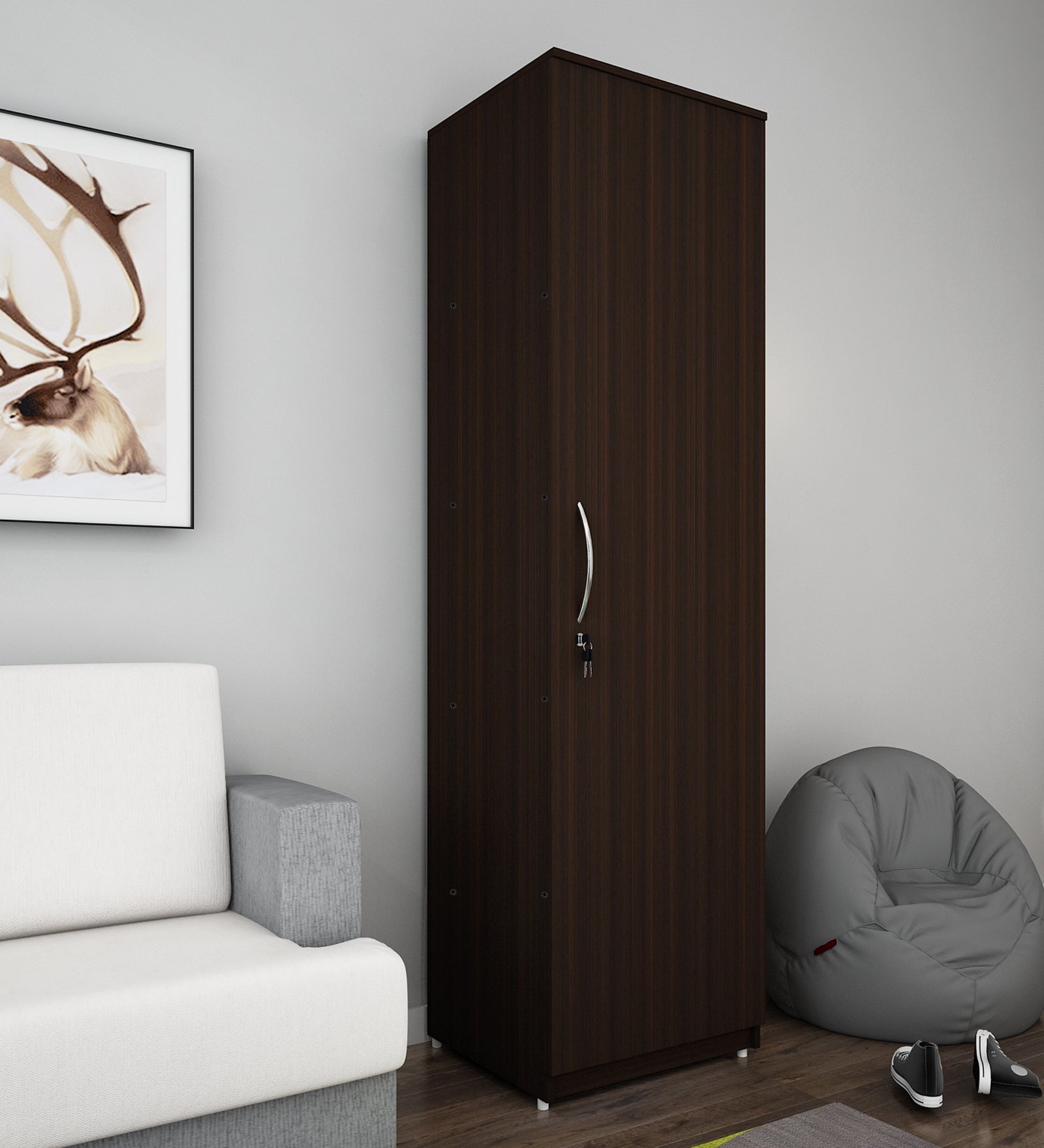 Quinn Single Door Wardrobe | Wenge
