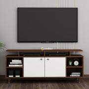 Overa TV Unit- Walnut & Frosty White