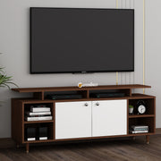 Overa TV Unit- Walnut & Frosty White