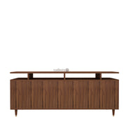 Overa TV Unit- Walnut & Frosty White
