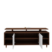 Overa TV Unit- Walnut & Frosty White