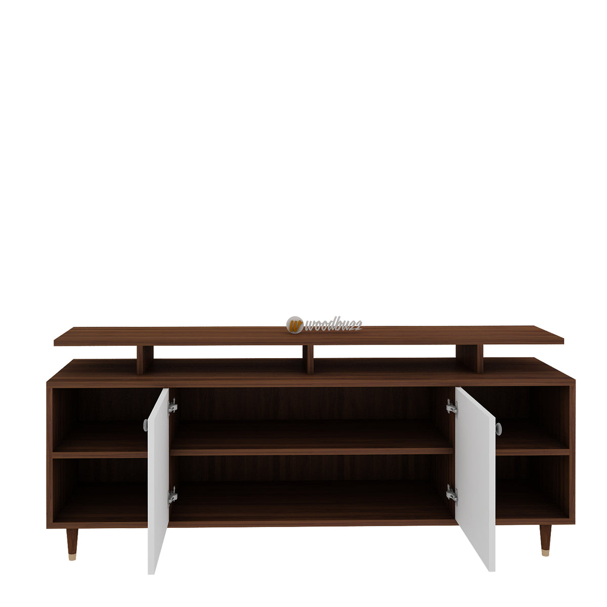 Overa TV Unit- Walnut & Frosty White