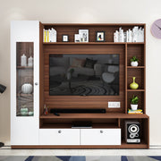 Casper  TV Unit | Walnut and Frosty White |  55 inches TV