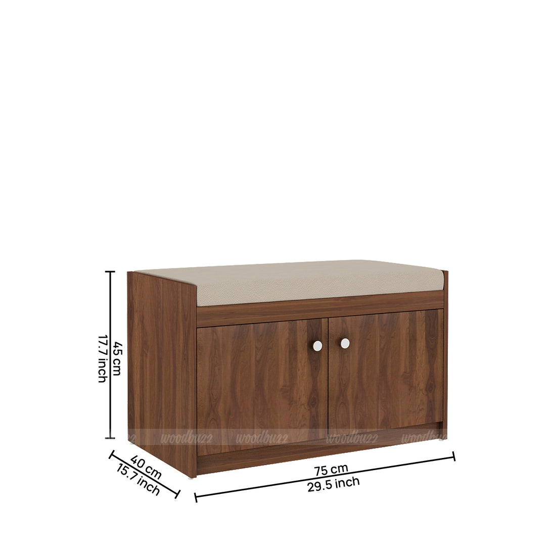 Fortune Shoe Rack Walnut