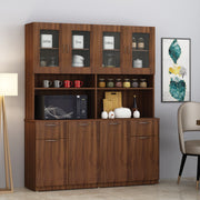 Modish Crockery Unit Four Door | Walnut