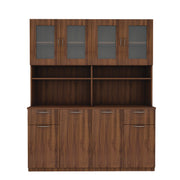 Modish Crockery Unit Four Door | Walnut