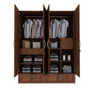 Emerald 4 Door Wardrobe - Walnut