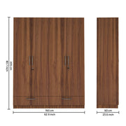 Emerald 4 Door Wardrobe - Walnut