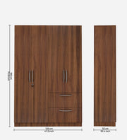Cortina 4 Door Wardrobe - Walnut