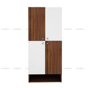 Charles Wardrobe - Walnut & Frosty White