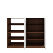 Alcott Bookcase | Walnut and Frosty White
