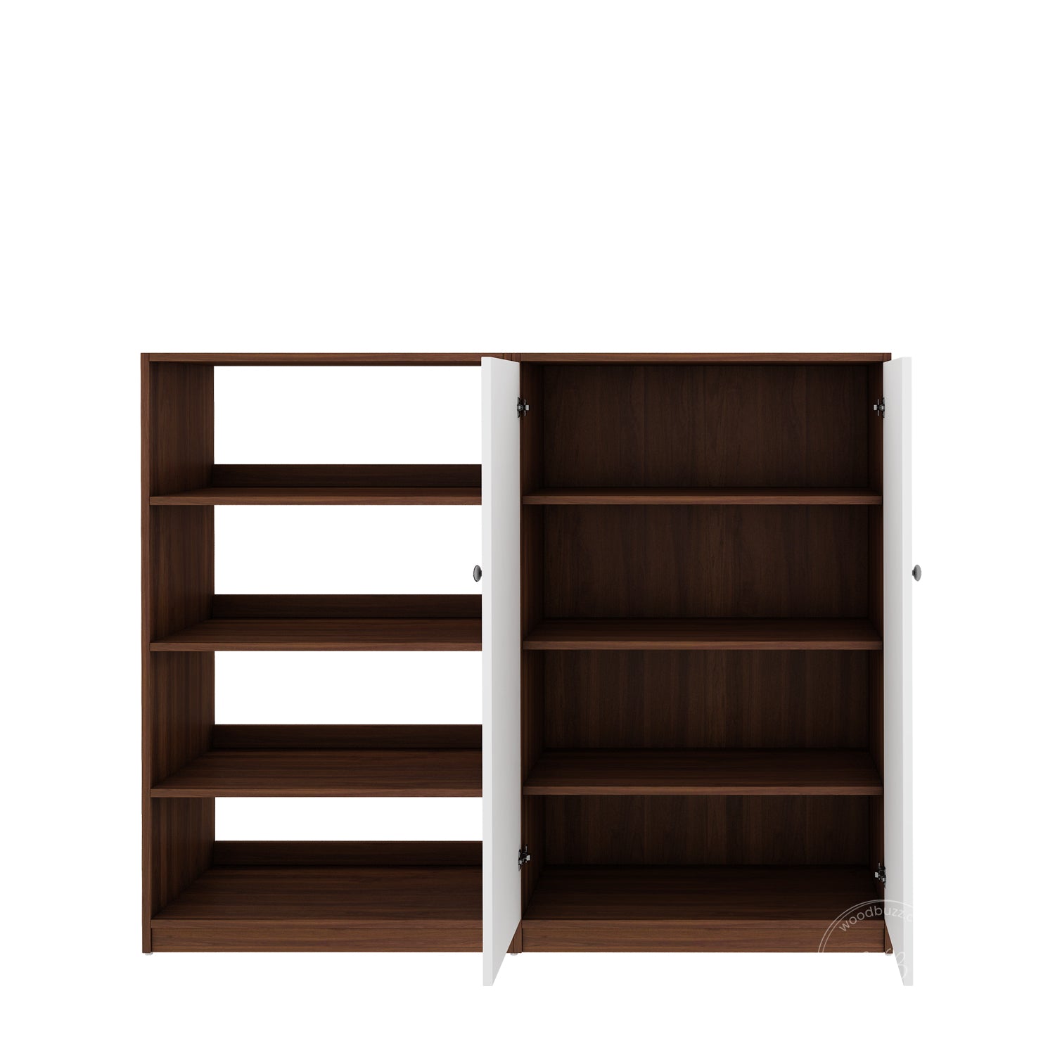 Alcott Bookcase | Walnut and Frosty White