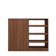 Alcott Bookcase | Walnut and Frosty White